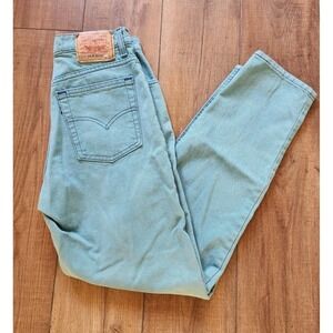 Vintage Y2K 90s Levi's 515 Special Reserve Relaxed Fit Tapered Leg Teal Green‎